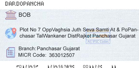 Bank Of Baroda Panchasar GujaratBranch 