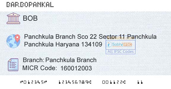 Bank Of Baroda Panchkula BranchBranch 