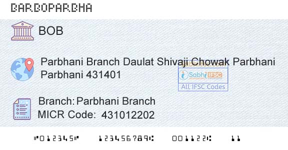 Bank Of Baroda Parbhani BranchBranch 