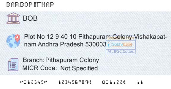 Bank Of Baroda Pithapuram ColonyBranch 