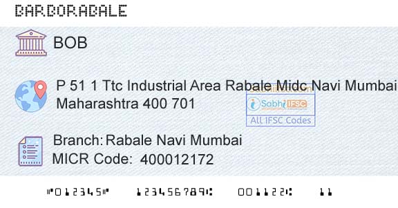 Bank Of Baroda Rabale Navi MumbaiBranch 