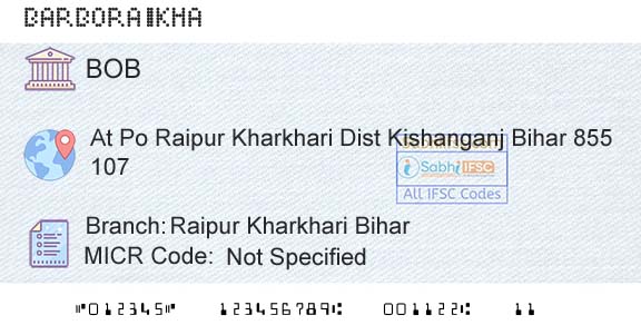 Bank Of Baroda Raipur Kharkhari BiharBranch 
