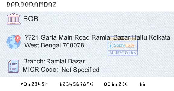 Bank Of Baroda Ramlal BazarBranch 