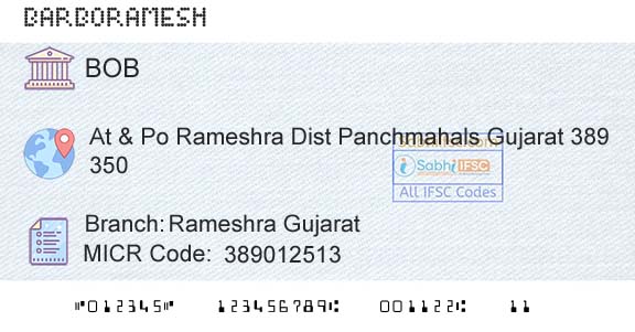 Bank Of Baroda Rameshra GujaratBranch 