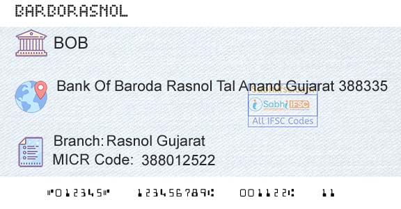Bank Of Baroda Rasnol GujaratBranch 