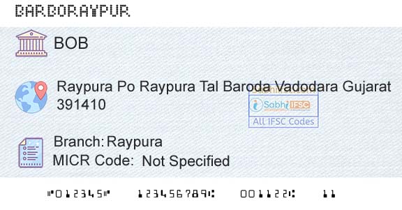 Bank Of Baroda RaypuraBranch 