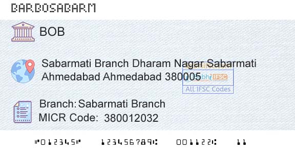 Bank Of Baroda Sabarmati BranchBranch 