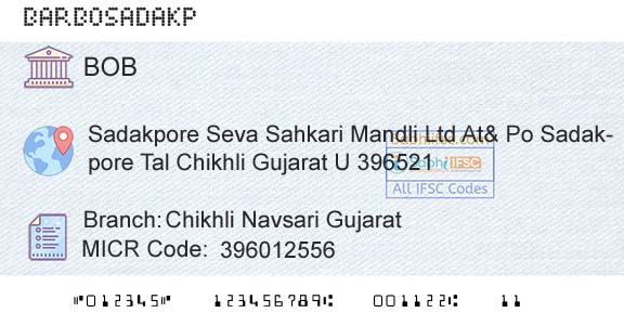 Bank Of Baroda Chikhli Navsari GujaratBranch 