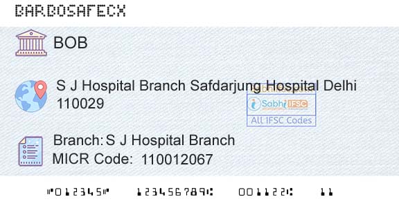 Bank Of Baroda S J Hospital BranchBranch 