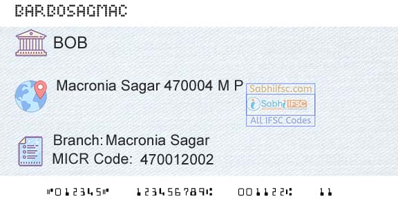Bank Of Baroda Macronia SagarBranch 