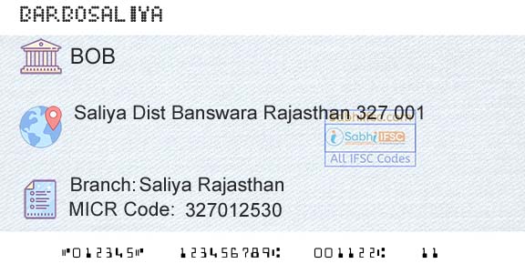 Bank Of Baroda Saliya RajasthanBranch 