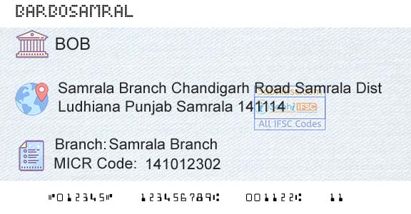 Bank Of Baroda Samrala BranchBranch 