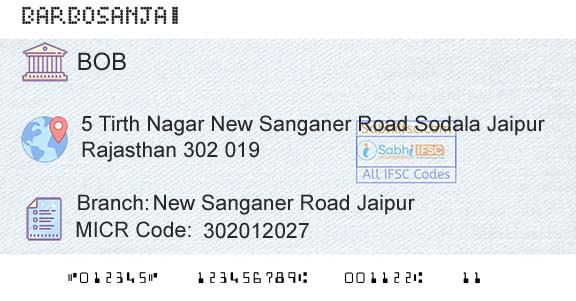 Bank Of Baroda New Sanganer Road JaipurBranch 
