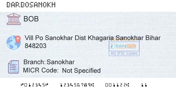 Bank Of Baroda SanokharBranch 