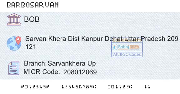 Bank Of Baroda Sarvankhera UpBranch 