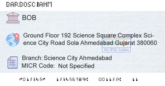 Bank Of Baroda Science City AhmedabadBranch 