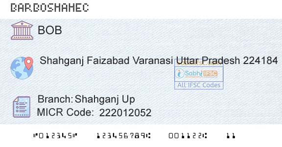 Bank Of Baroda Shahganj UpBranch 