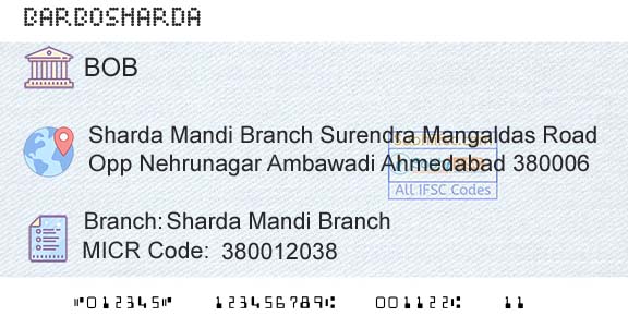 Bank Of Baroda Sharda Mandi BranchBranch 
