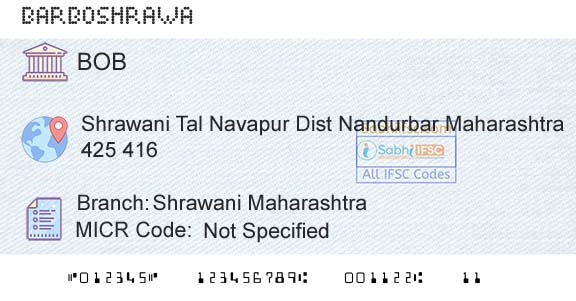 Bank Of Baroda Shrawani MaharashtraBranch 