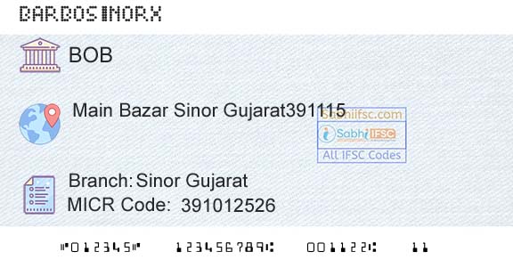 Bank Of Baroda Sinor GujaratBranch 