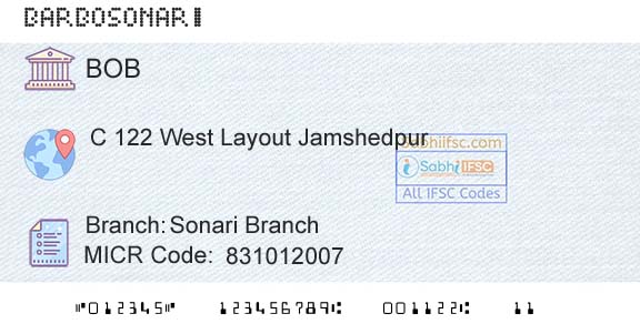 Bank Of Baroda Sonari BranchBranch 