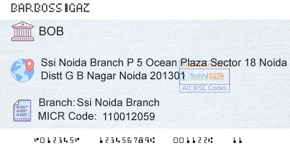 Bank Of Baroda Ssi Noida BranchBranch 