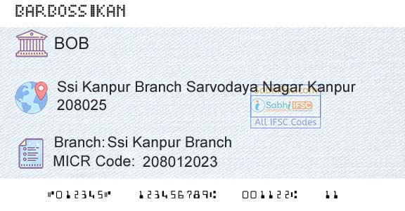 Bank Of Baroda Ssi Kanpur BranchBranch 