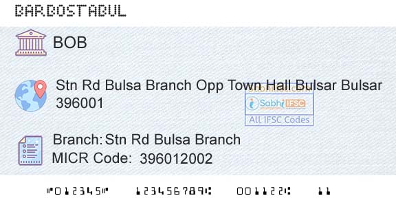 Bank Of Baroda Stn Rd Bulsa BranchBranch 