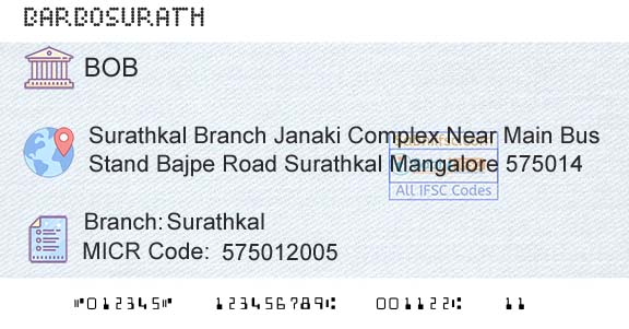 Bank Of Baroda SurathkalBranch 