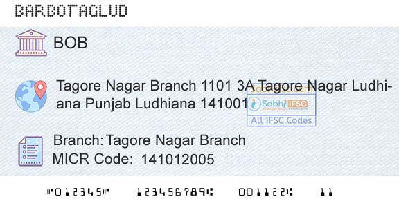 Bank Of Baroda Tagore Nagar BranchBranch 