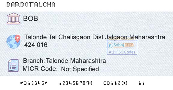 Bank Of Baroda Talonde MaharashtraBranch 