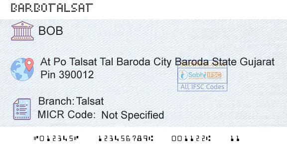 Bank Of Baroda TalsatBranch 
