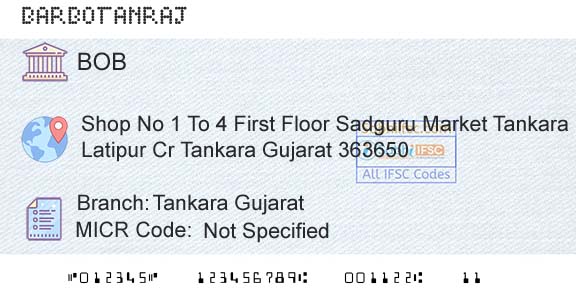 Bank Of Baroda Tankara GujaratBranch 