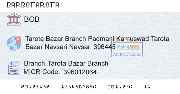Bank Of Baroda Tarota Bazar BranchBranch 
