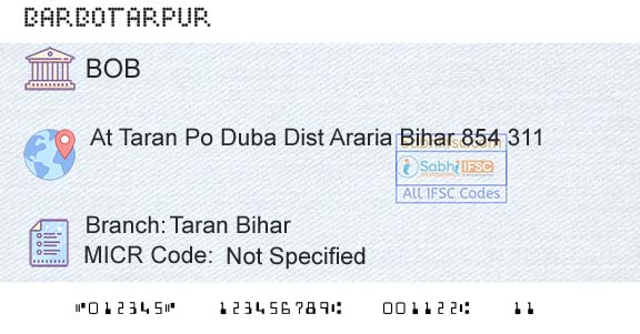 Bank Of Baroda Taran BiharBranch 