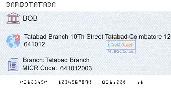 Bank Of Baroda Tatabad BranchBranch 