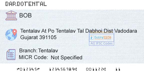 Bank Of Baroda TentalavBranch 