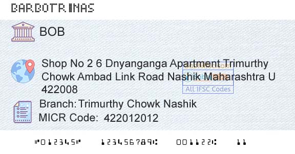 Bank Of Baroda Trimurthy Chowk NashikBranch 