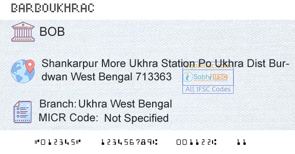 Bank Of Baroda Ukhra West BengalBranch 