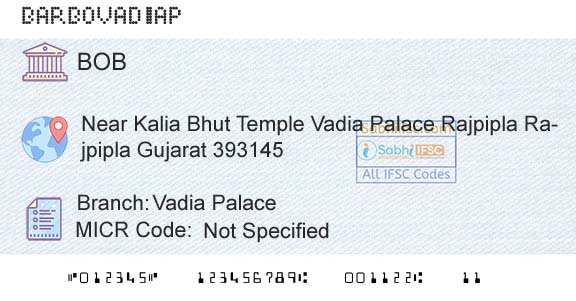Bank Of Baroda Vadia PalaceBranch 