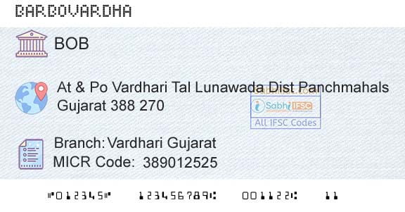 Bank Of Baroda Vardhari GujaratBranch 