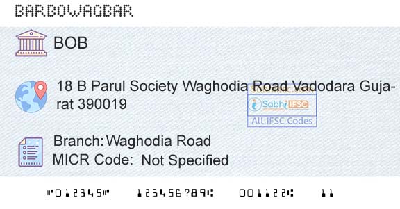 Bank Of Baroda Waghodia RoadBranch 