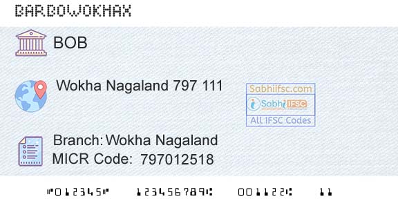 Bank Of Baroda Wokha NagalandBranch 