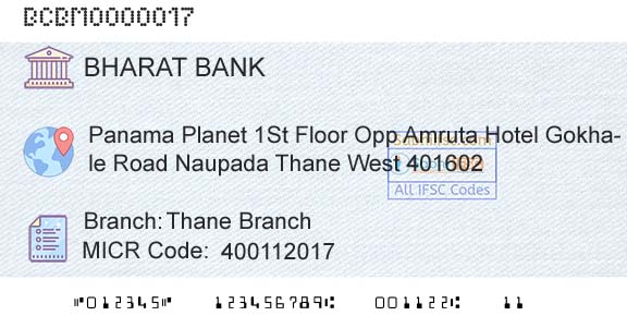 Bharat Cooperative Bank Mumbai Limited Thane BranchBranch 