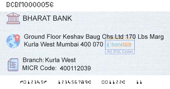 Bharat Cooperative Bank Mumbai Limited Kurla WestBranch 