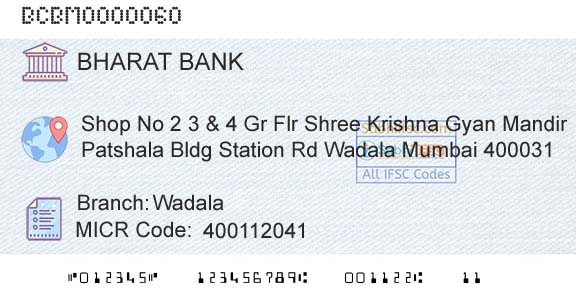 Bharat Cooperative Bank Mumbai Limited WadalaBranch 