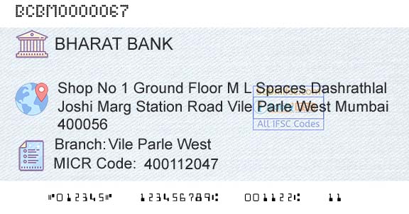 Bharat Cooperative Bank Mumbai Limited Vile Parle WestBranch 