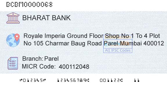Bharat Cooperative Bank Mumbai Limited ParelBranch 