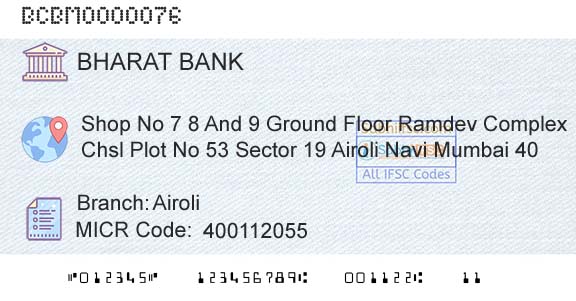Bharat Cooperative Bank Mumbai Limited AiroliBranch 