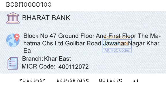 Bharat Cooperative Bank Mumbai Limited Khar EastBranch 